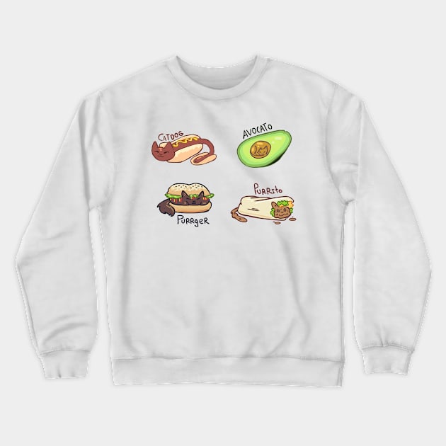 Cat Food Puns Crewneck Sweatshirt by sky665